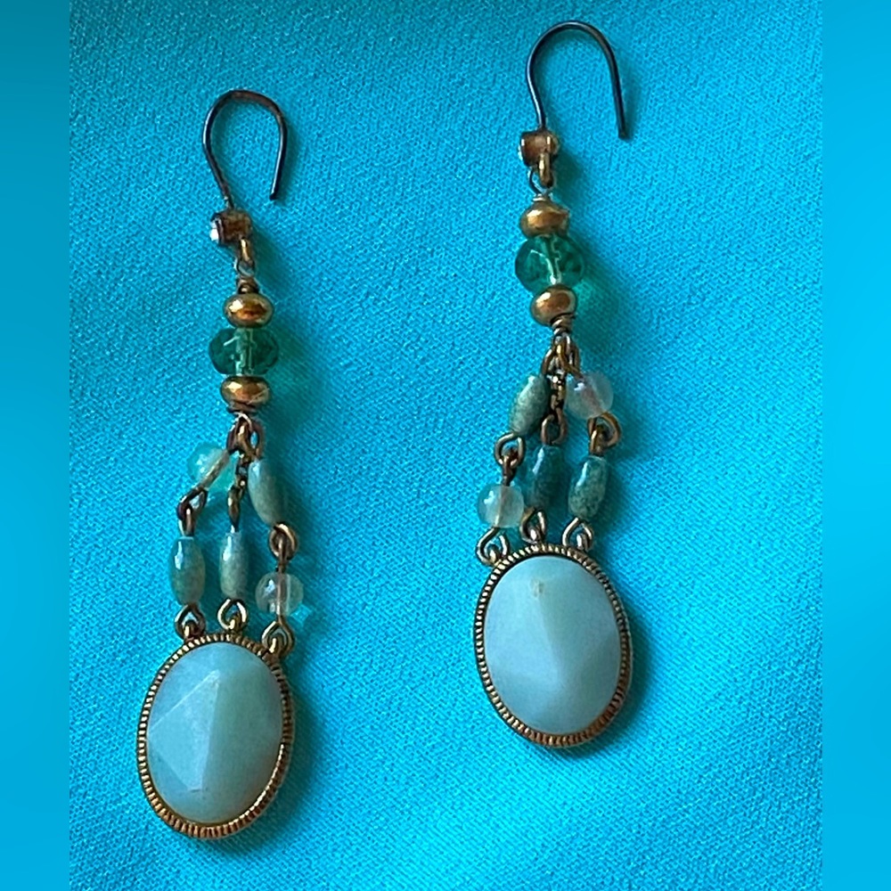 Vintage Monet Dangle Beaded Earrings